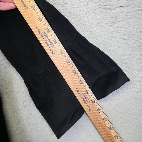 Style and Co Blazer Womens 12 Black Corduroy Stretch Peplum Preppy Cropped Y2K - Picture 6 of 12